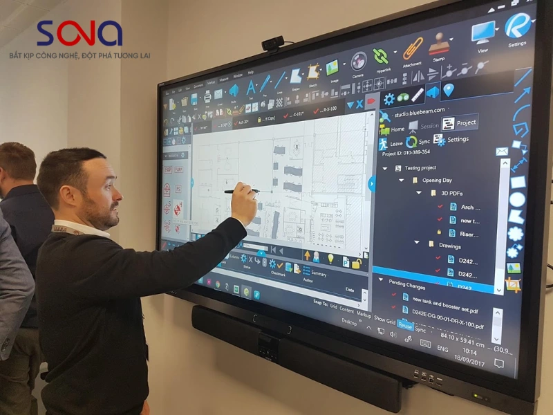 màn hình tương tác 75 inch